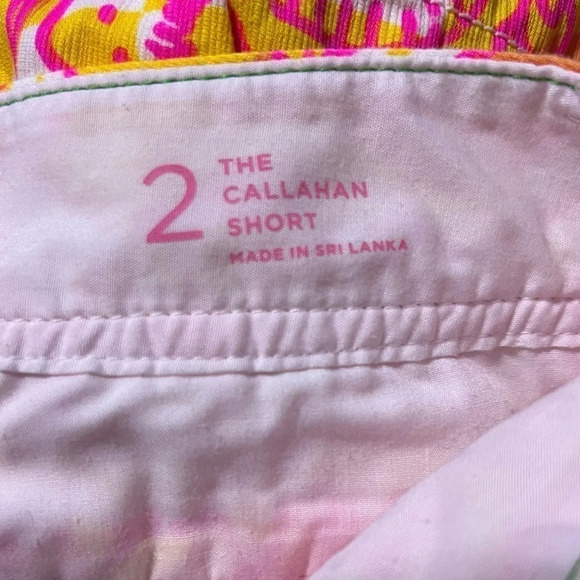 LILLY PULITZER Women’s Callahan Sunshine Yellow “Sea & Be Seen” Print Shorts - Picture 9 of 13